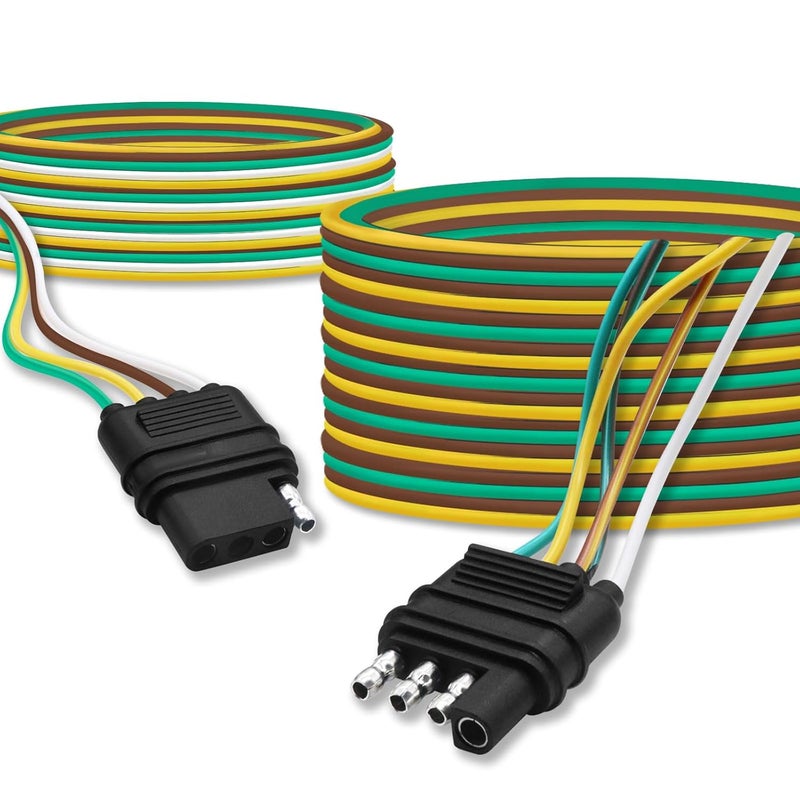 Seamaka 50ft 5 Wire 4Pin Trailer Wiring Harness,Extended Length Trailer Wiring Kit,4-Way Trailer Light Wire for Trailers RV Boat Marine - Image 1